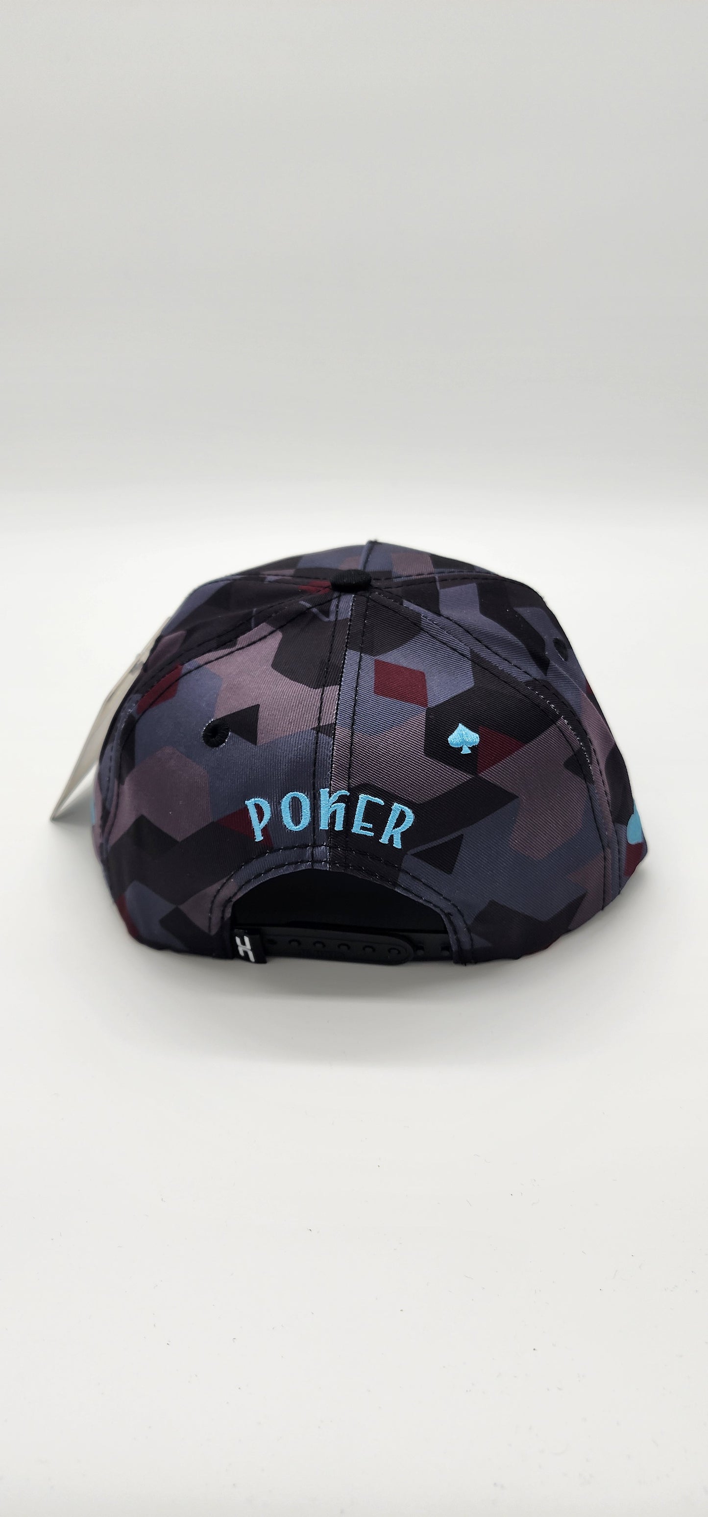 JC Hats Poker grey red and blue under