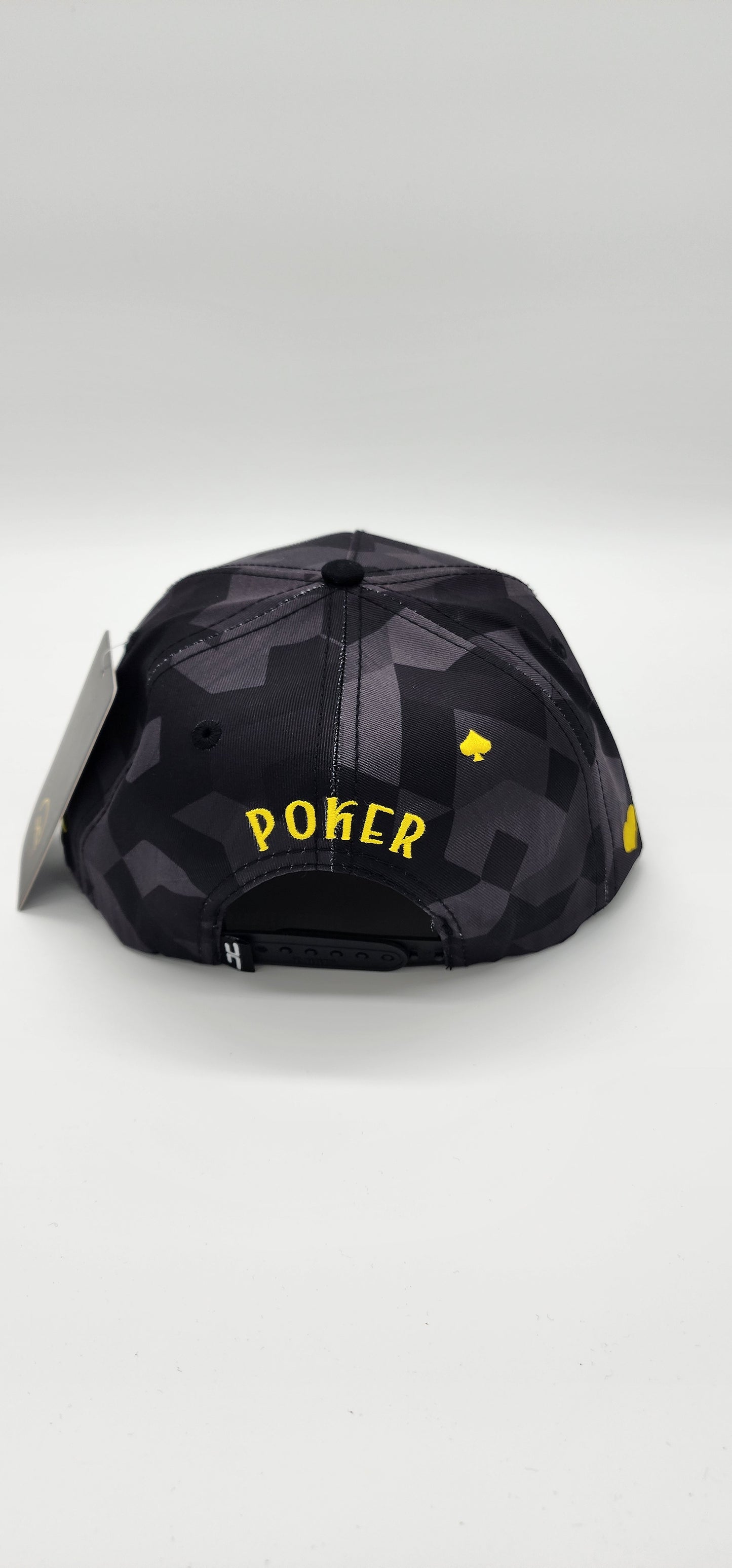 JC Hats poker camo style  Blk/Yellow